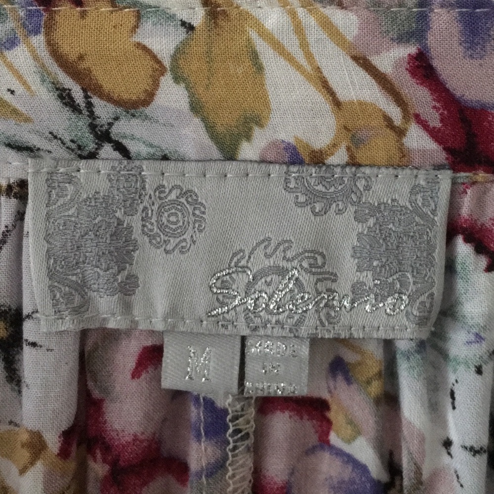 Solemio Floral Print Lace Trim Skirt - Picture 6 of 6